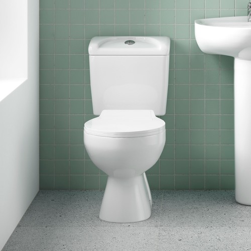 Modern close coupled toilet - close,