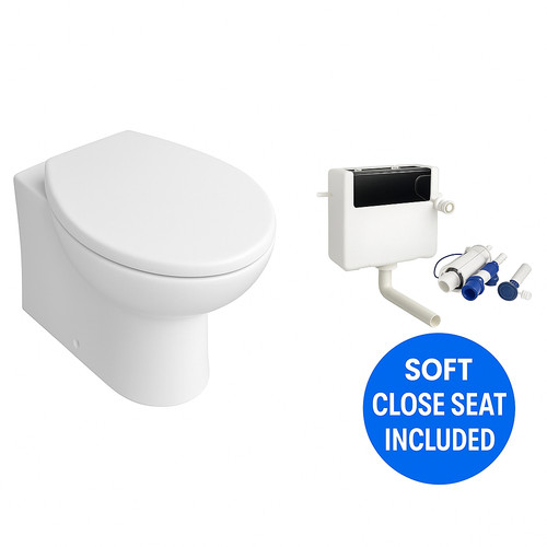Back wall toilet - back, to