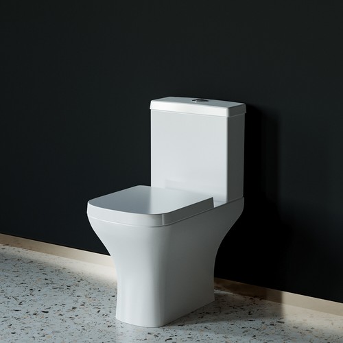Bathroom square close coupled - square,
