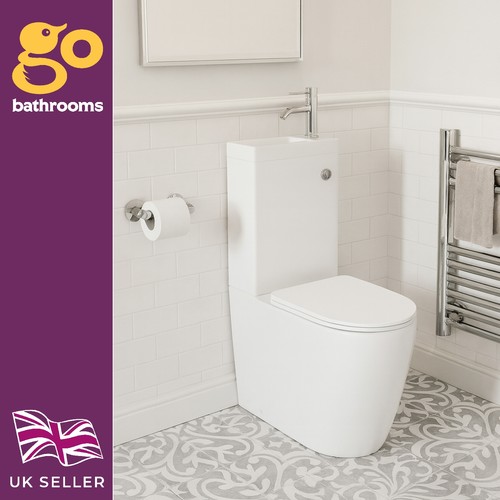 Close coupled toilet - close,